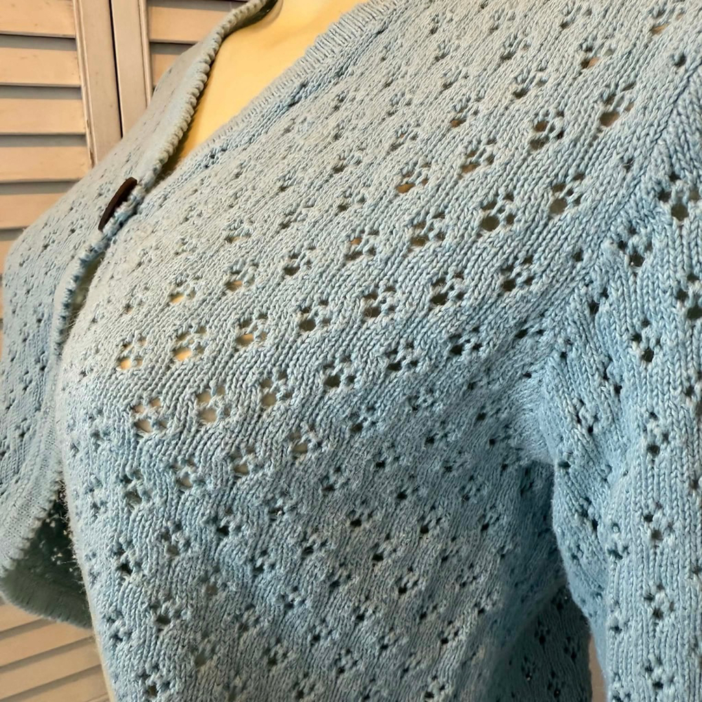 Women's Christopher & Banks Light Blue Shrug Sweater M - Picture 6 of 10